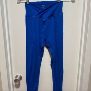 buffbunny collection blue cross over leggings size small